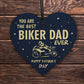 Motorbike Biker Bike Gift Fathers Day Gift for Dad Daddy Heart