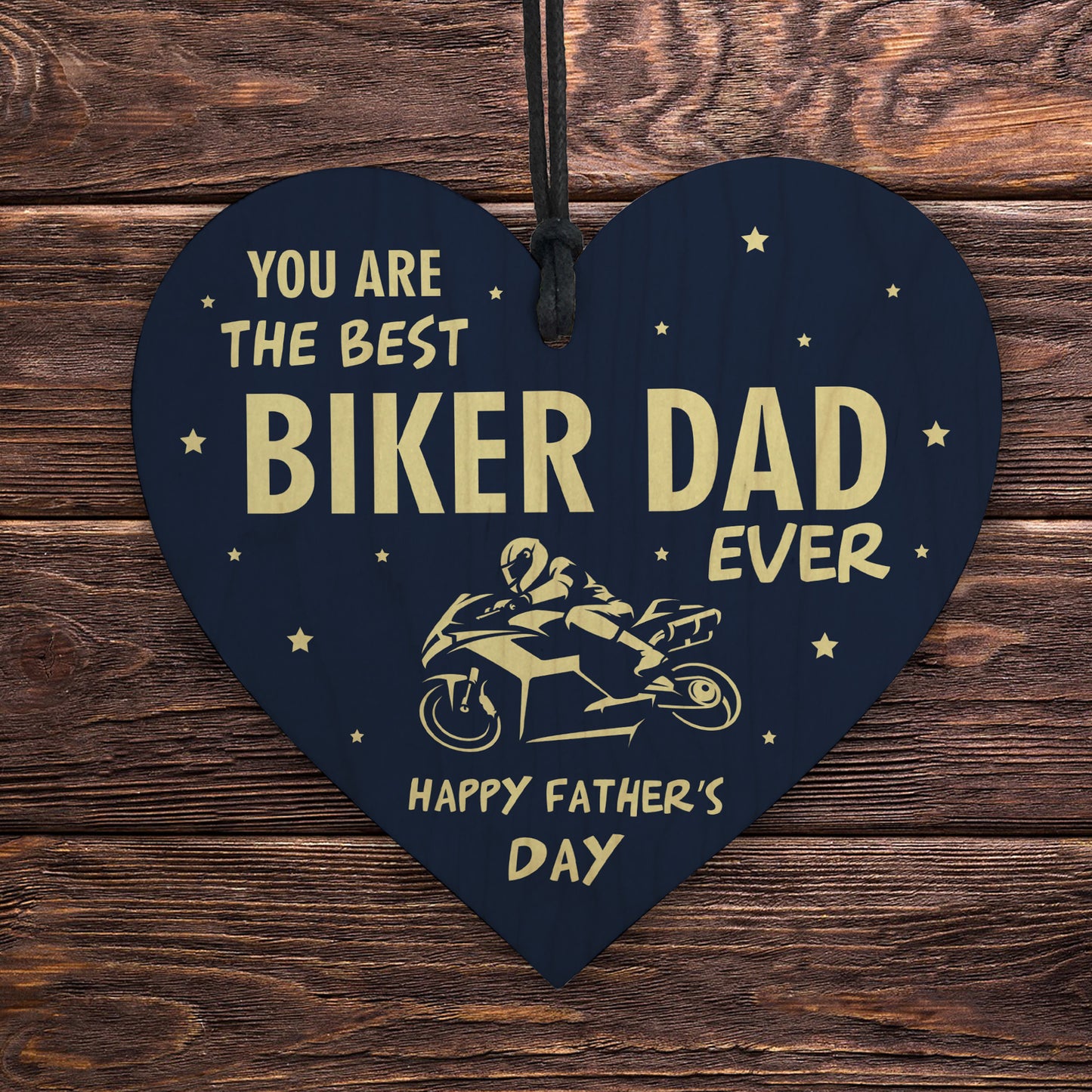 Motorbike Biker Bike Gift Fathers Day Gift for Dad Daddy Heart