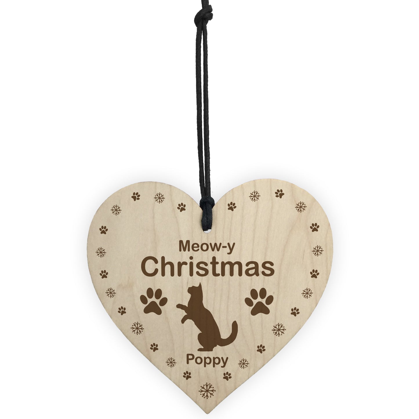 Meowy Christmas Decoration For Cat Personalised Cat Gift For Cat