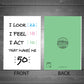 Funny 50th Birthday Gift And Card For Men Women Mum Dad