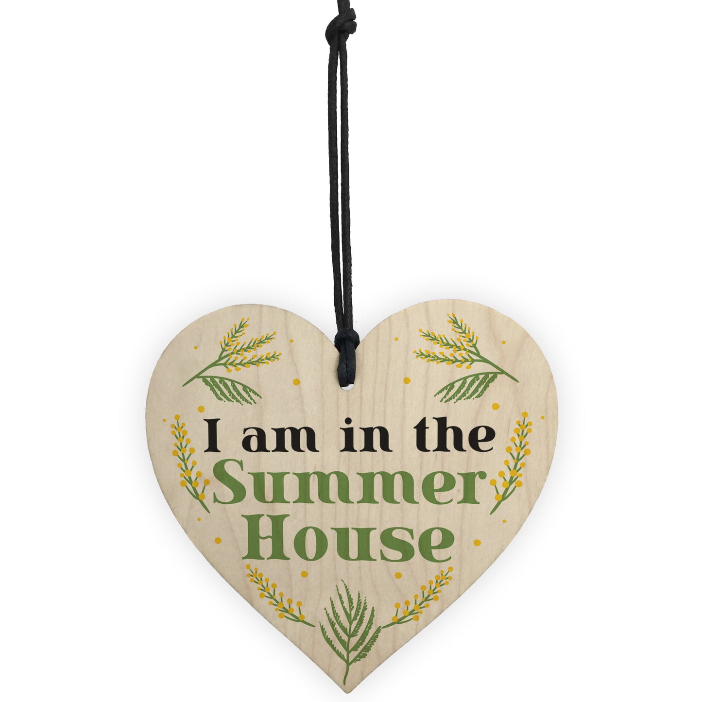 I Am In The Summerhouse Sign Hanging Door Sign Wood Heart