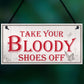 Bloody Shoes Funny Vintage Remove Shoes Present Hanging Plaque