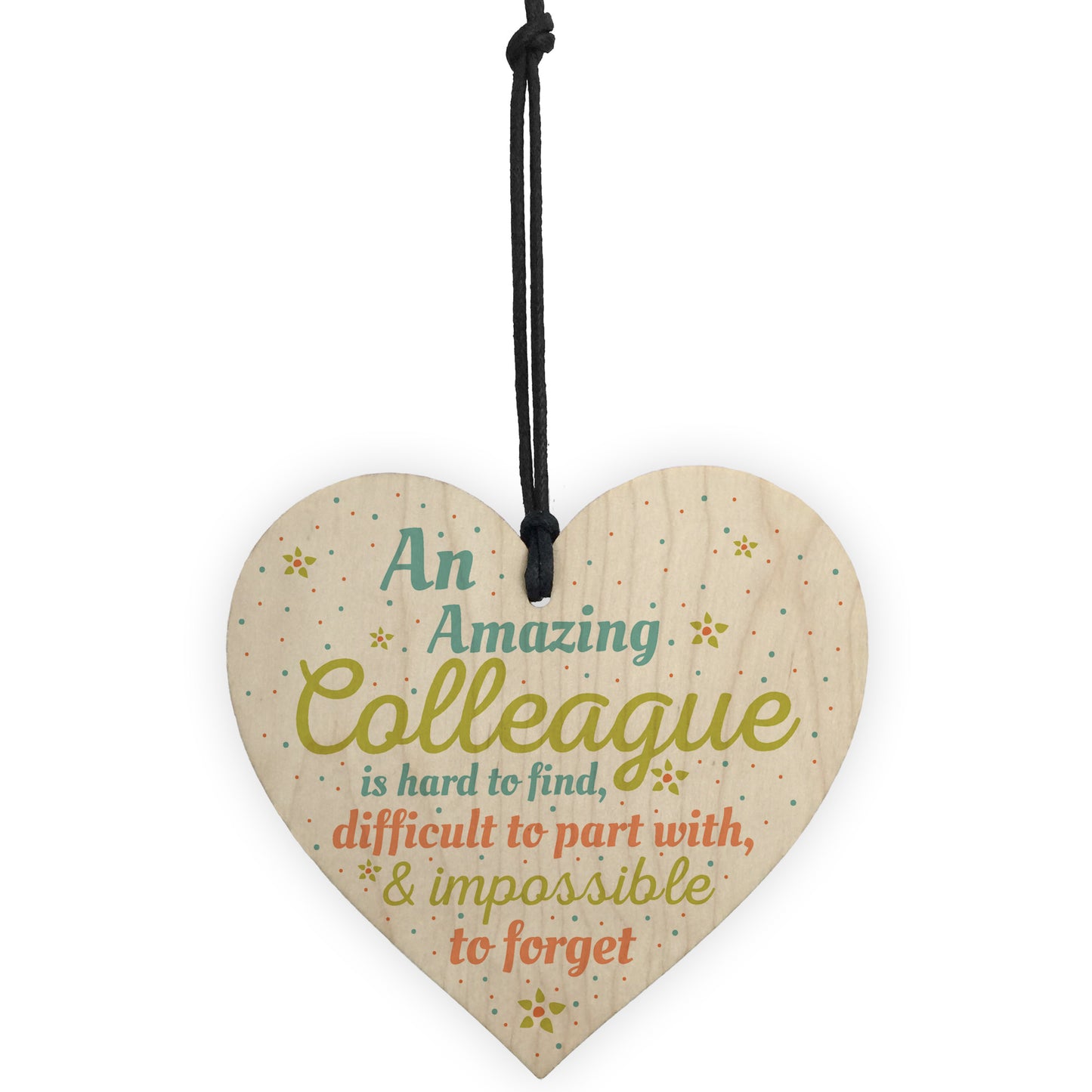 Amazing Colleague Wood Heart Plaque Friendship Work Thank You