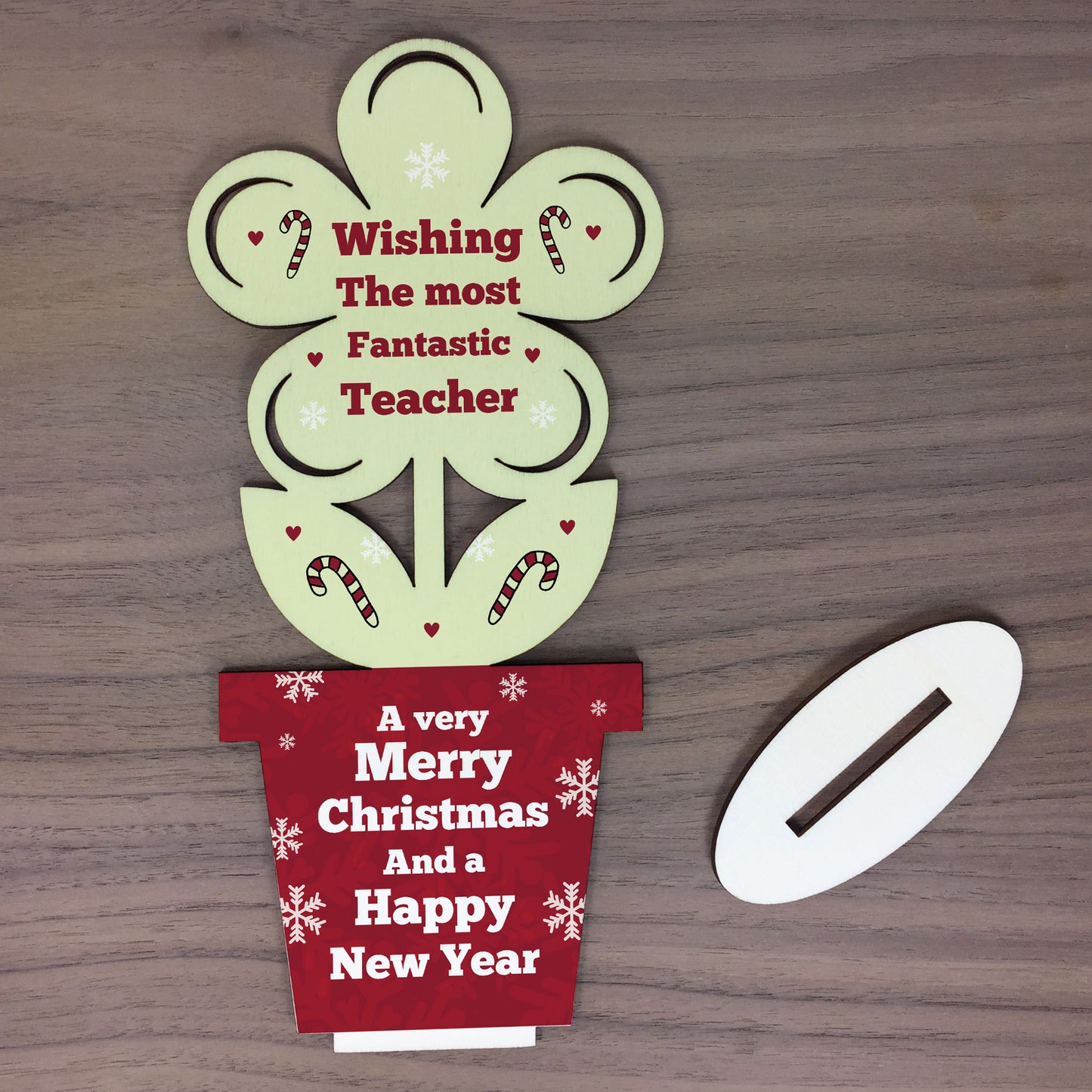 Christmas Gift For Teacher Wood Flower Thank You School Nursery