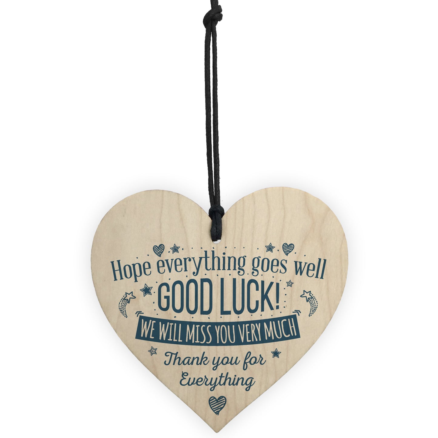Good Luck Leaving Colleague Friend Work New Job Gift Wood Sign