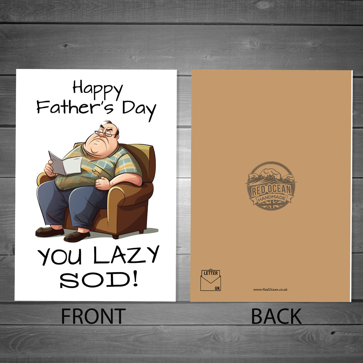 Funny Humour Dad Card For Fathers Day Wooden Heart Joke Gifts