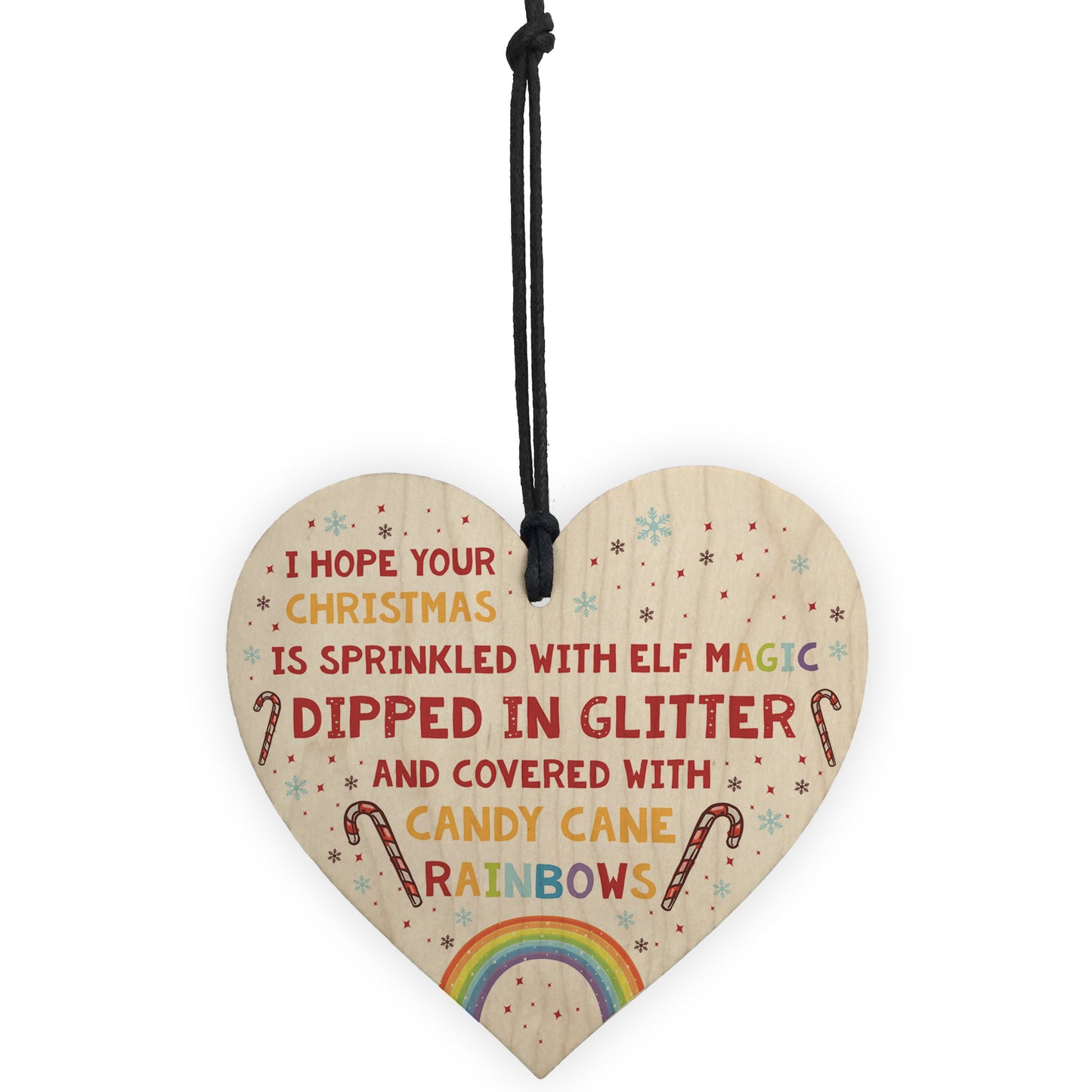 Auntie Mum Daughter Christmas Gift Wooden Heart Funny Xmas Gift