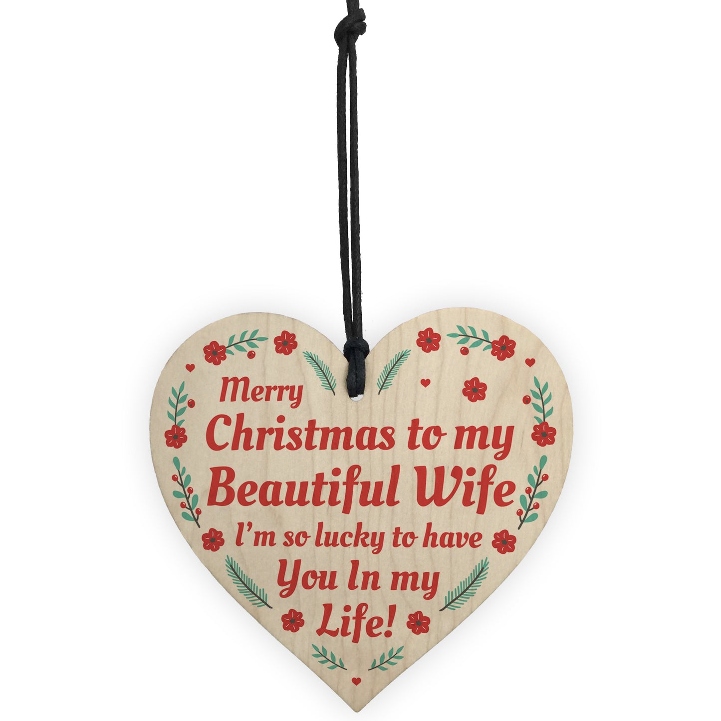 Christmas Gift For Wife Novelty Wooden Heart Gift From Husband