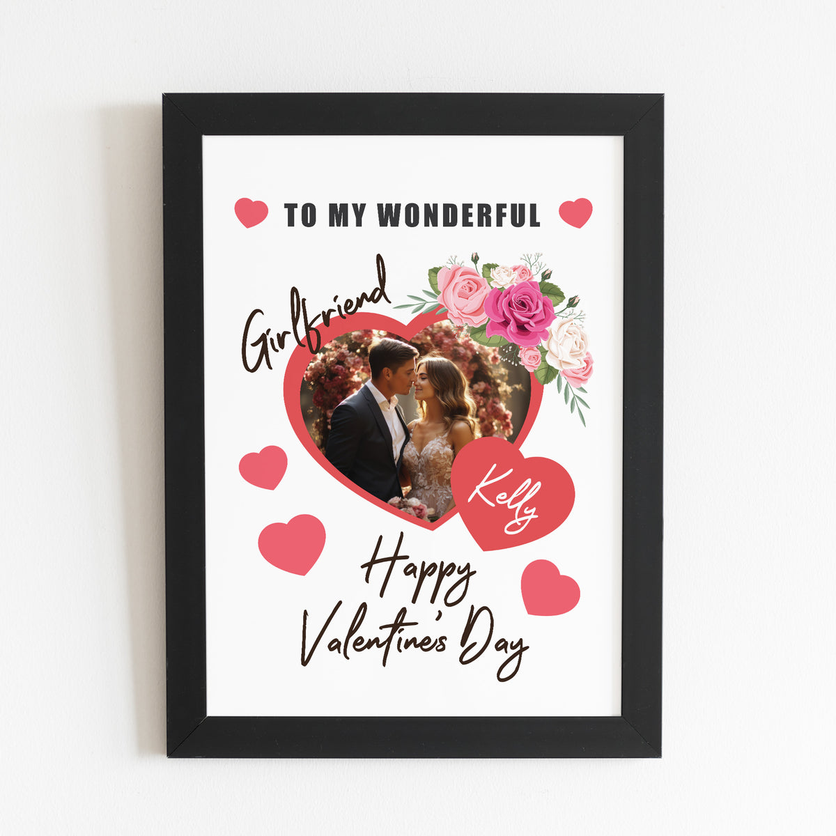 Valentines Day Gift For Girlfriend Personalised Photo Print