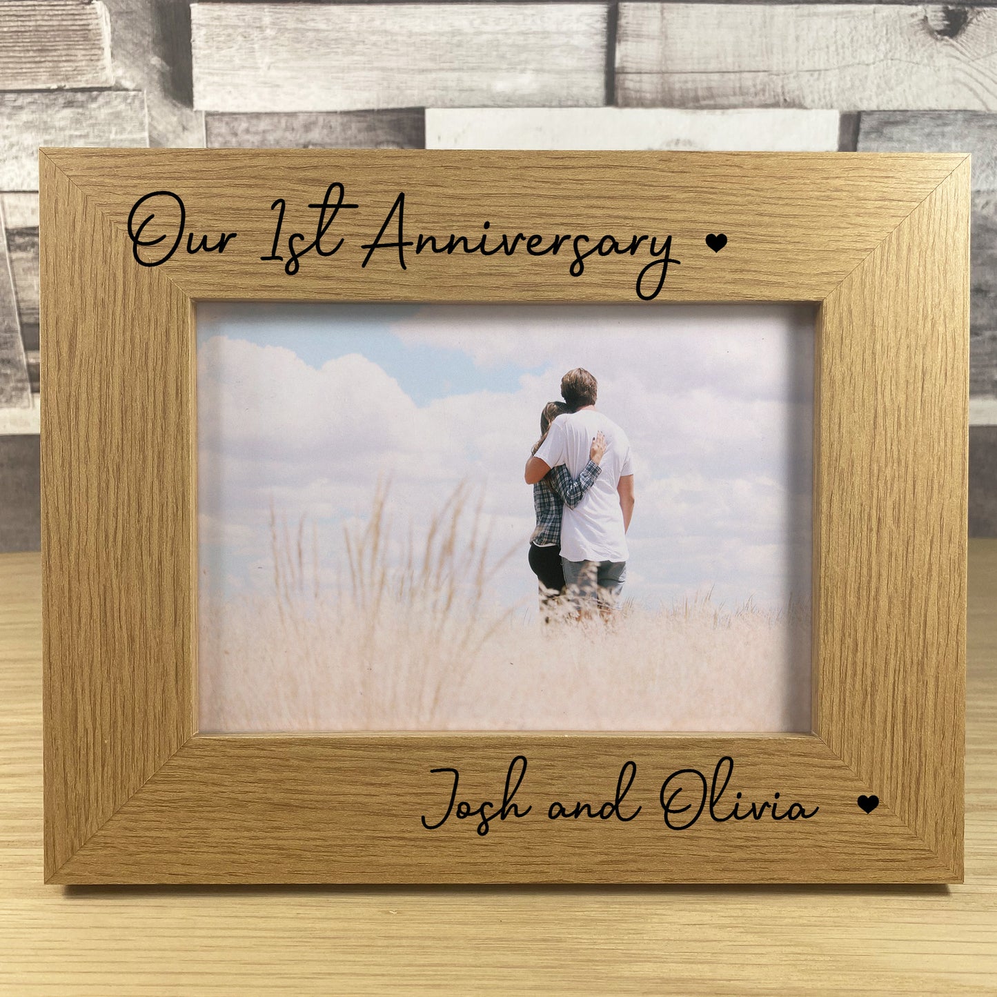 Personalised 1st 2nd 3rd 5th 10th 20th Anniversary Gift Frame