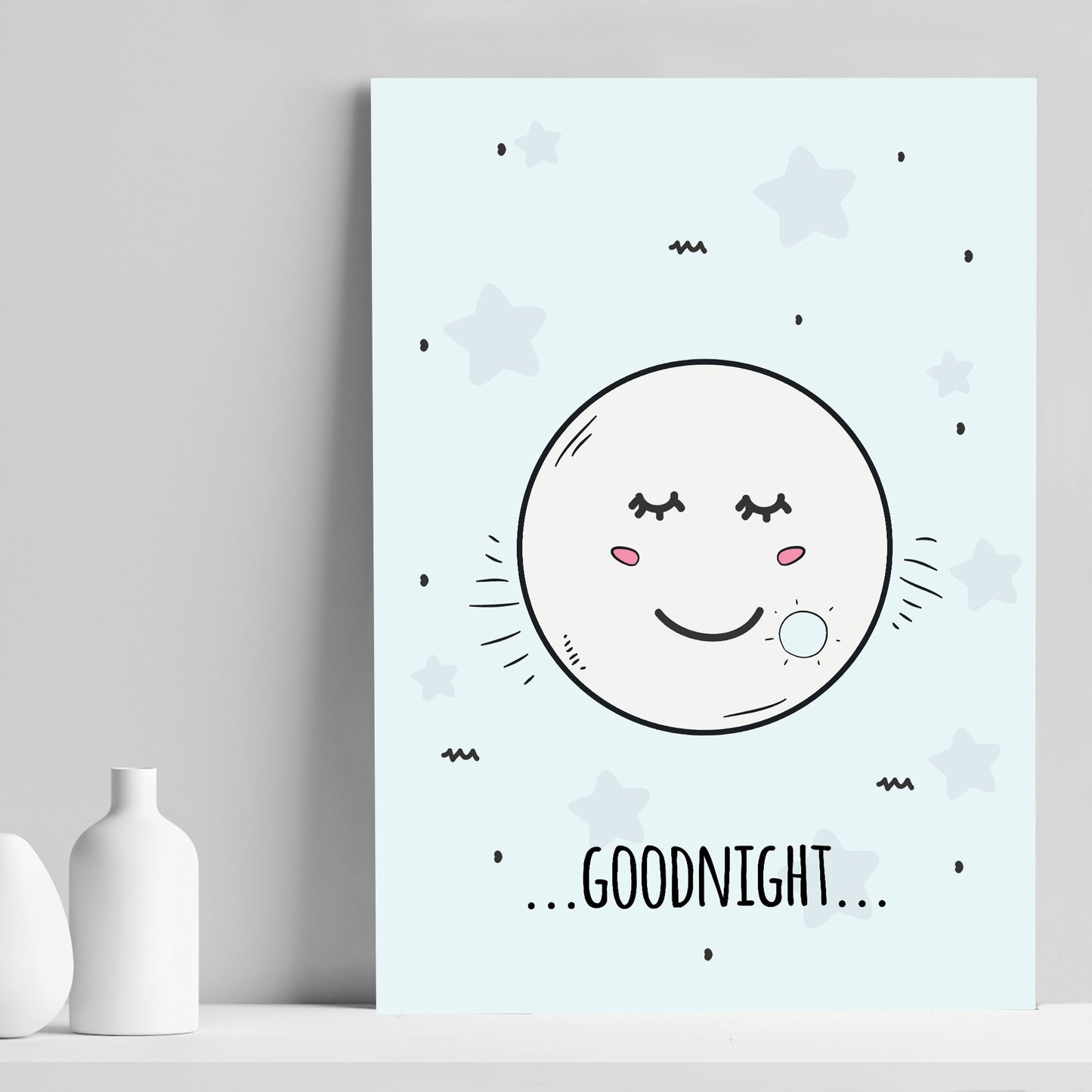 Cute Blue Nursery Print For Boys Bedroom Baby Nursery Print
