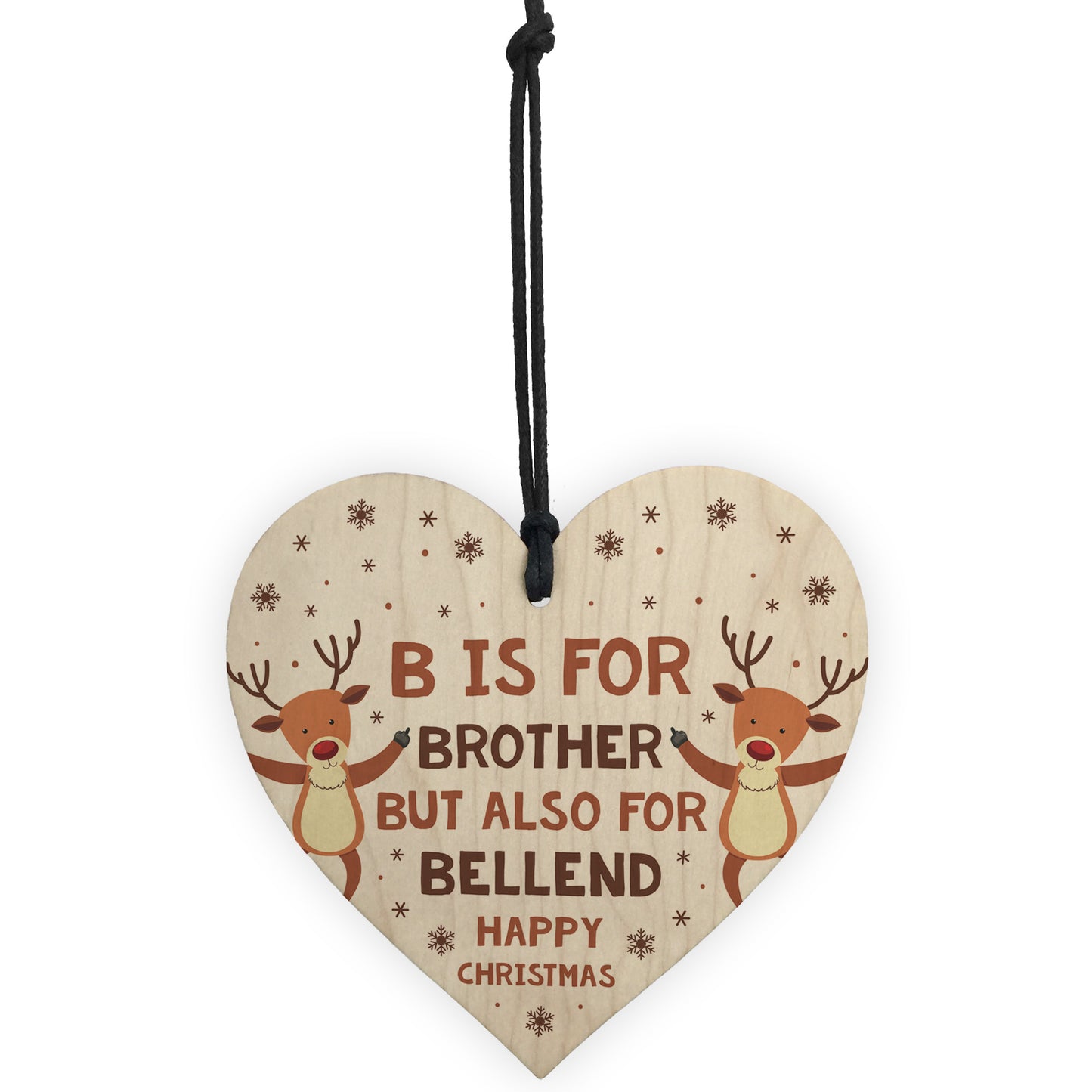 Funny Rude Christmas Gifts For Brother Novelty Wood Heart Gift
