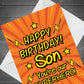 Happy Birthday Card For Son Superhero Theme Novelty Card
