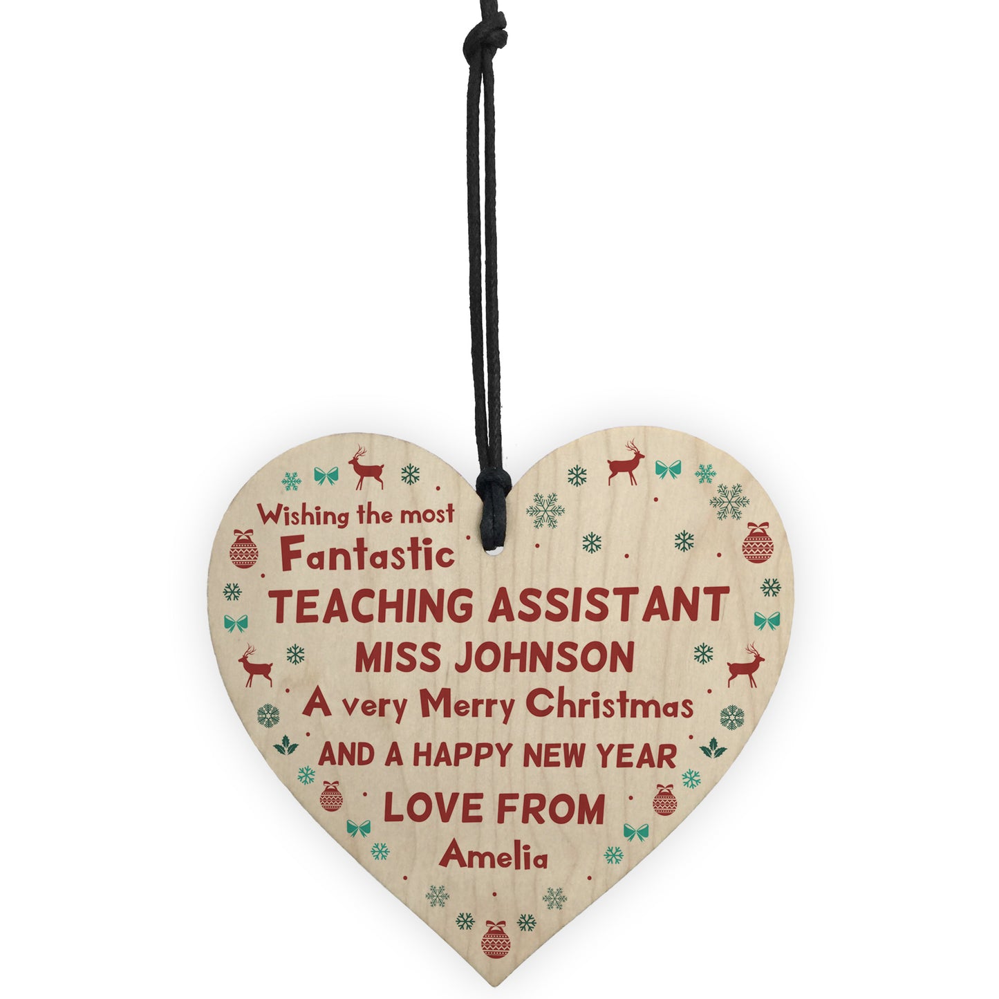 Handmade Christmas Gift Heart Teaching Assistant Gift From Child