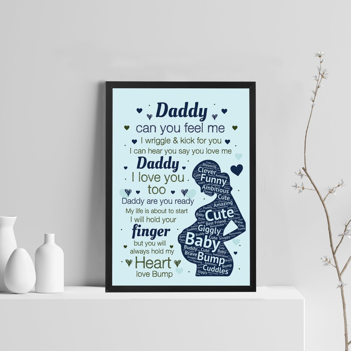 Daddy To Be Gifts Baby Shower Gift For Dad Framed Fathers Day