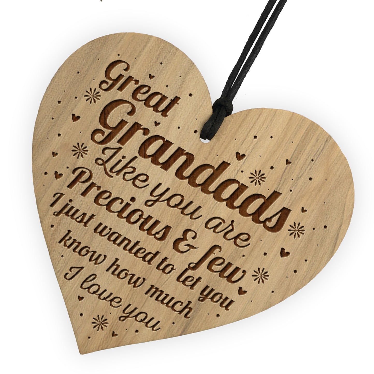 Great Grandad Gift Engraved Heart Ornamenet Grandfather Gifts