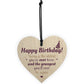 Birthday Gift For Mum Dad Nan Grandad Funny Wooden Heart
