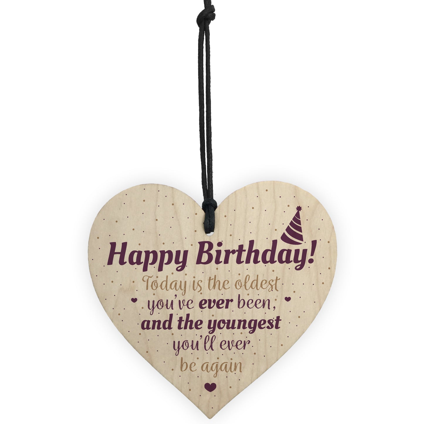 Birthday Gift For Mum Dad Nan Grandad Funny Wooden Heart