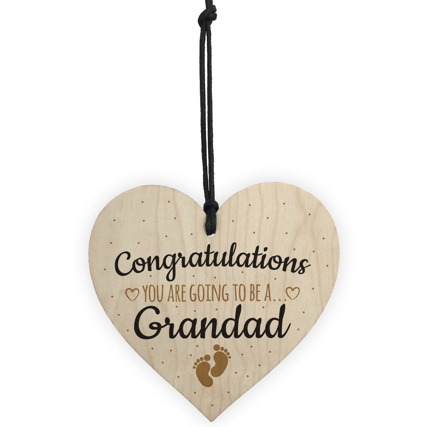 Handmade Pregnancy Announcent Gift Heart Congratulations Grandad