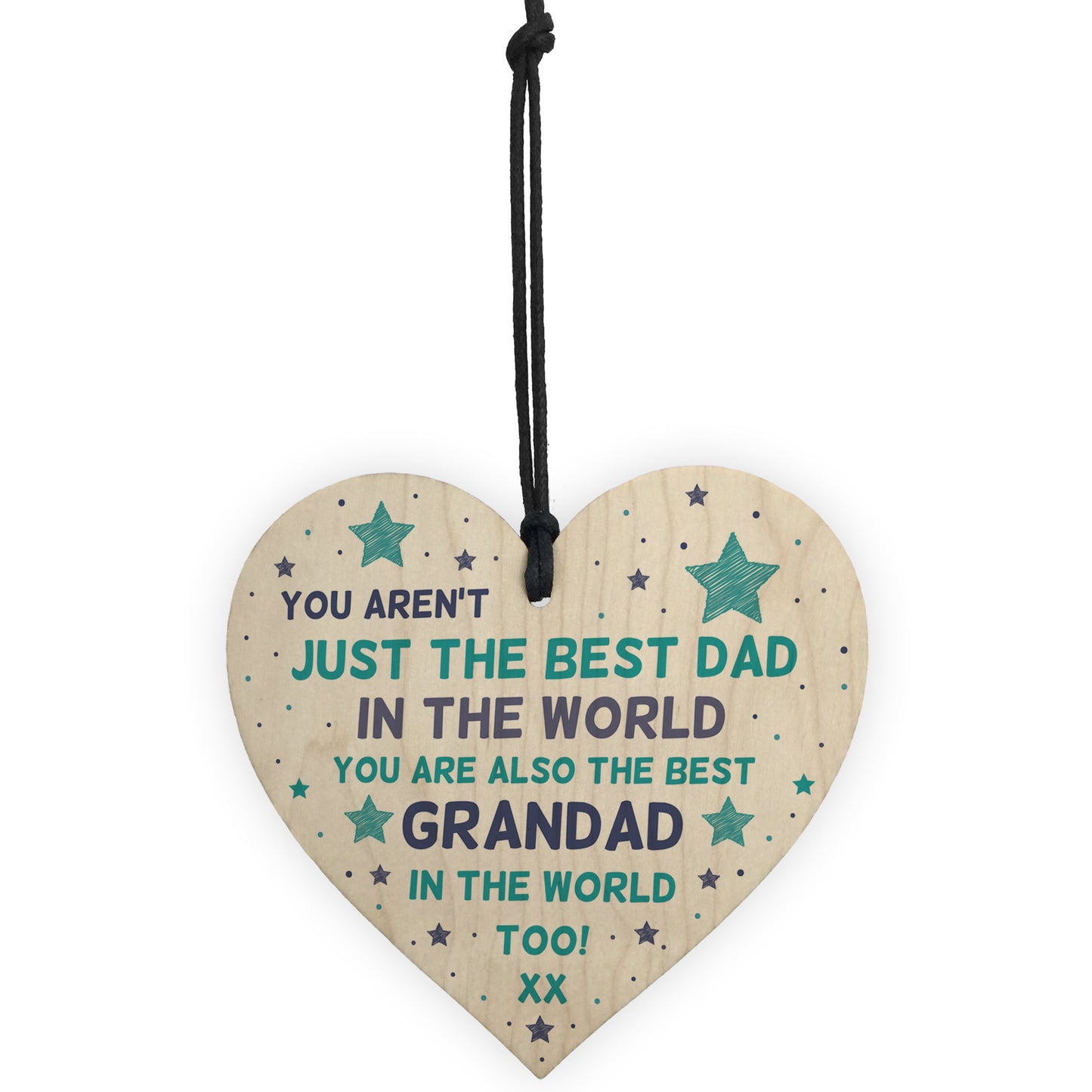 Best Dad Grandad Gift For Fathers Day Birthday Wooden Heart Gift