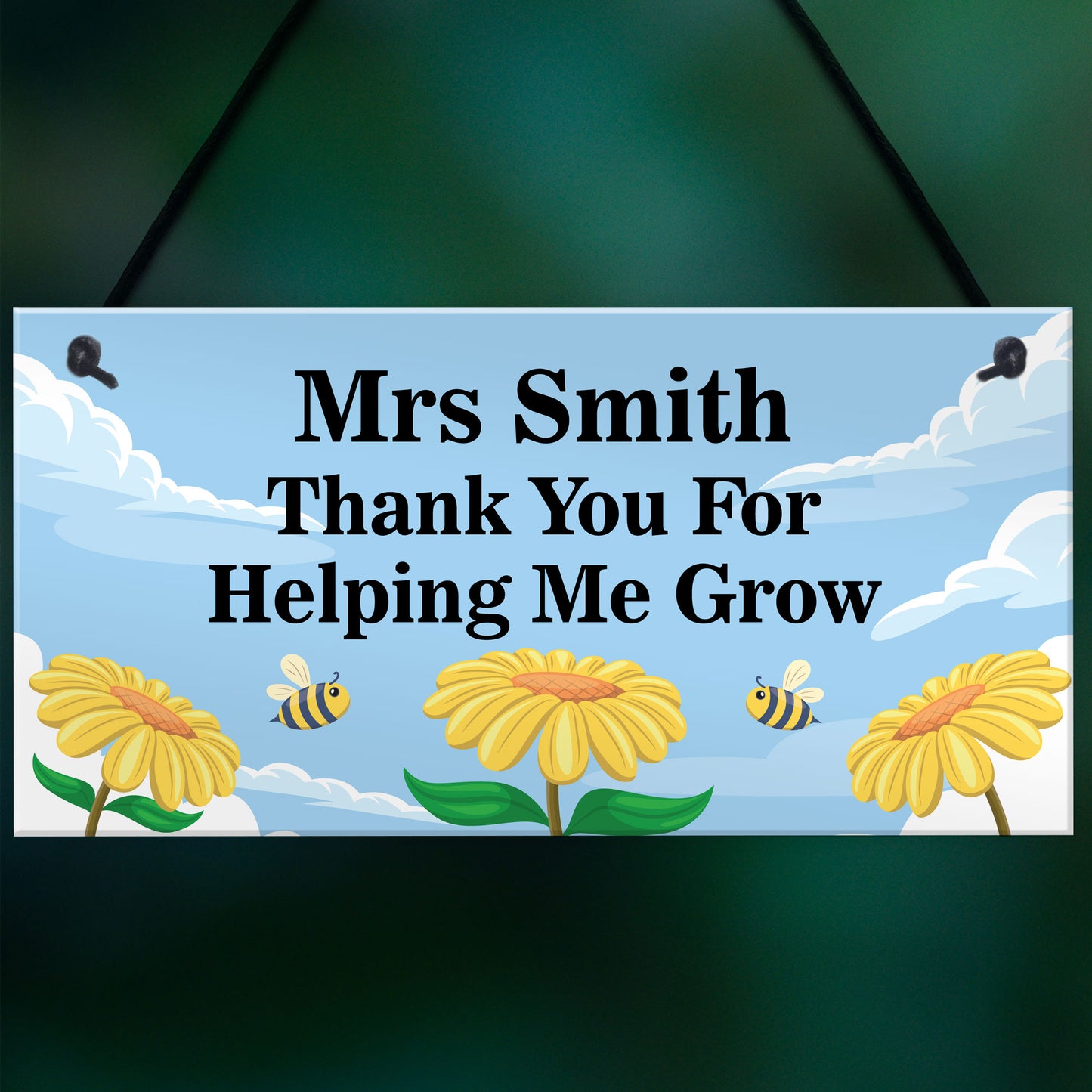 PERSONALISED Teacher Thank You Sign Leaving Gifts For Teacher