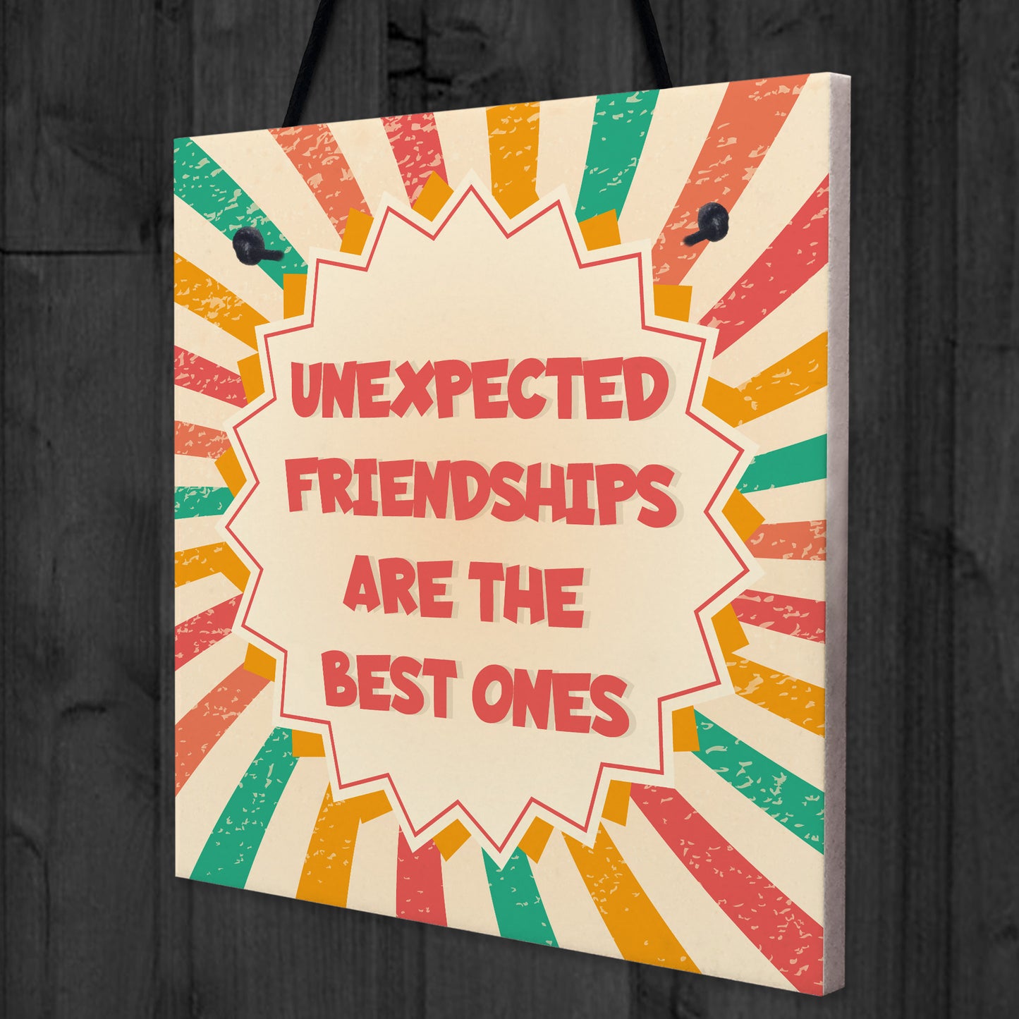 Best Friend Unexpected Friendships Sign Colourful Love Plaque