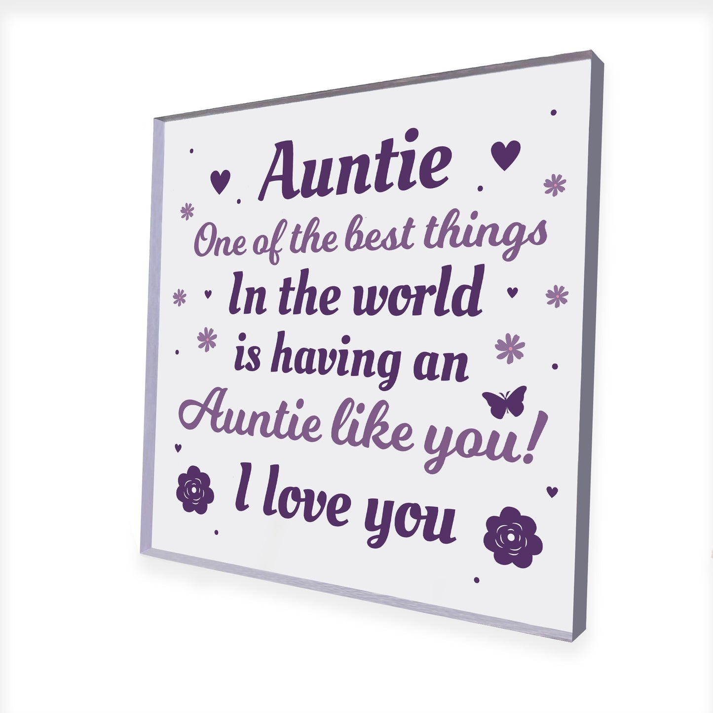 Auntie Gift For Birthday Acrylic Plaque Thank You Auntie Gifts
