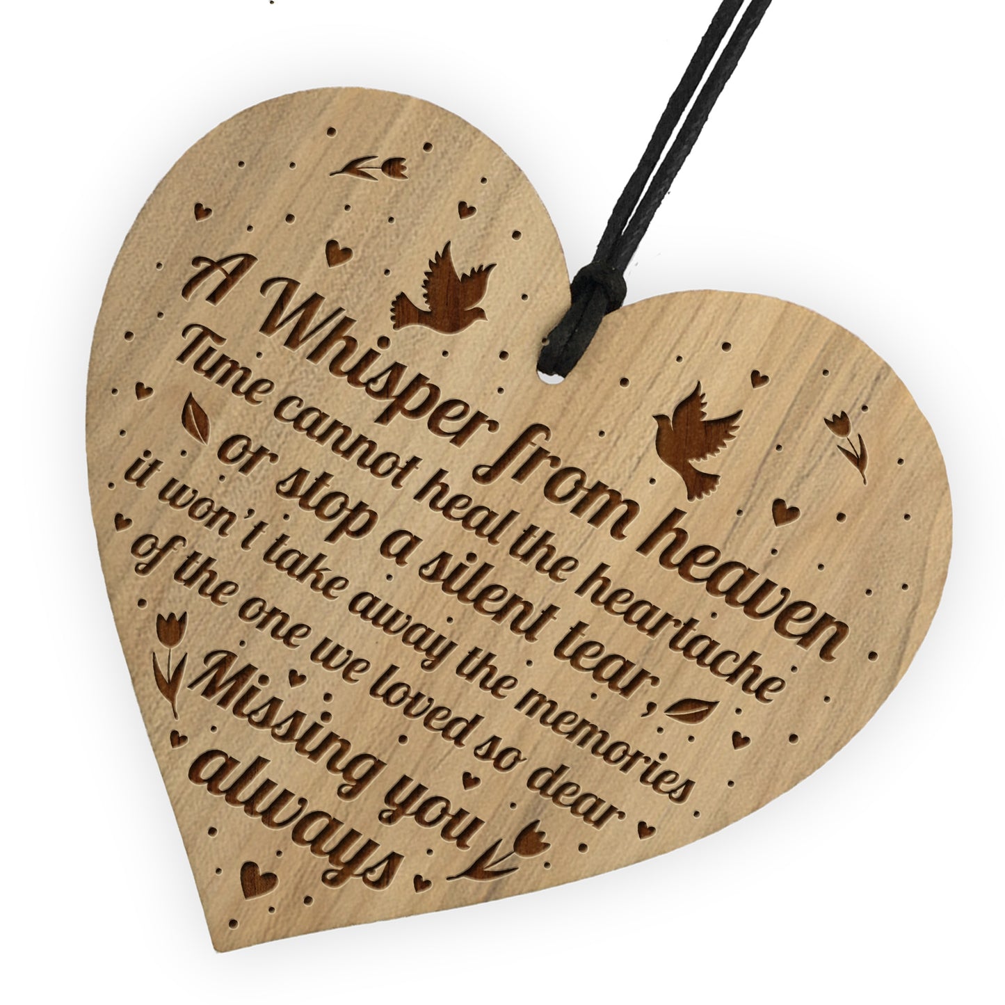 A Whisper From Heaven Beautiful Memorial Sign Engraved Heart