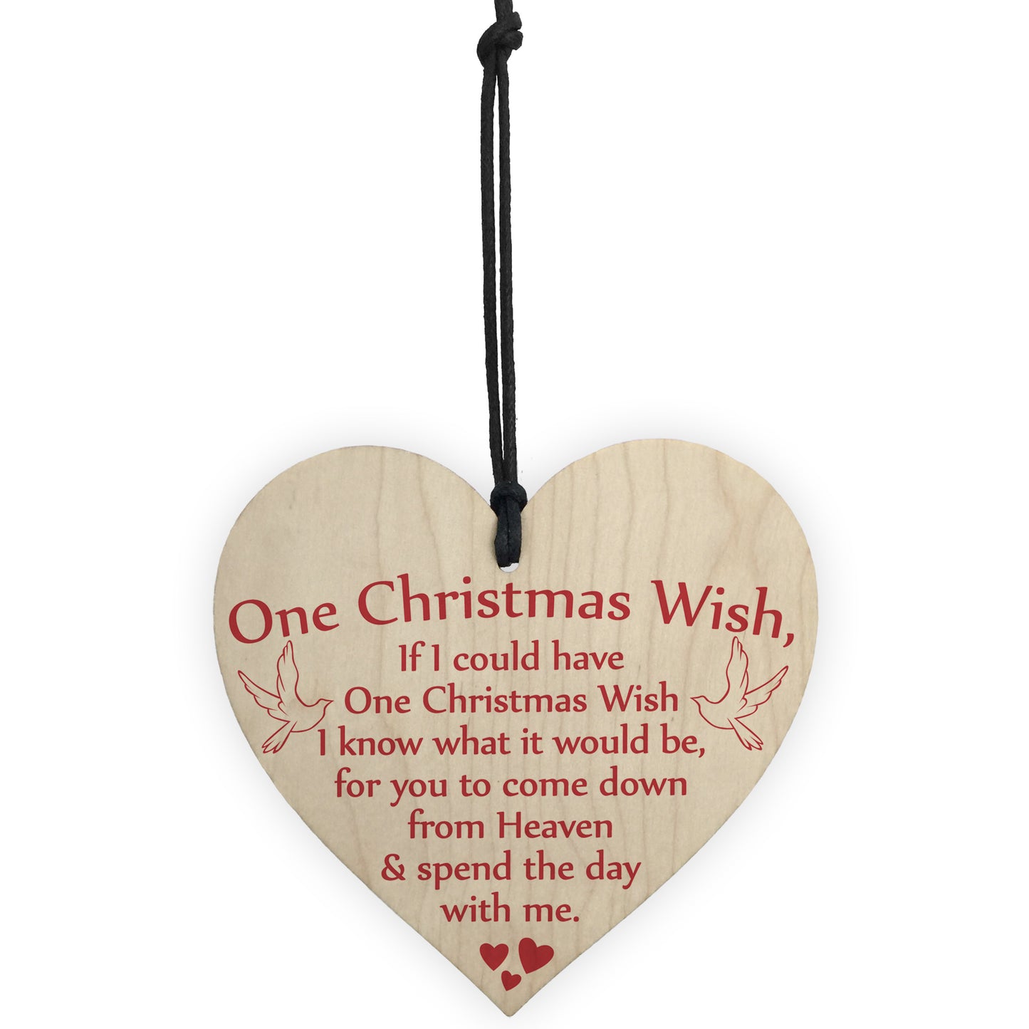 One Christmas Wish Tree Memorial Gift Memory Hanging Plaque