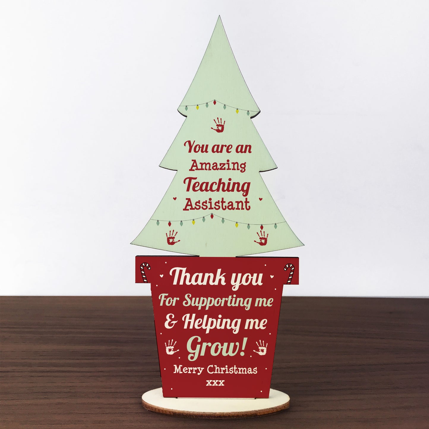 Christmas Gift For Amazing Teacher Assistant Wood Christmas Tree
