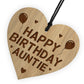 Birthday Gift For Auntie Wood Engraved Heart 30th 40th 50th