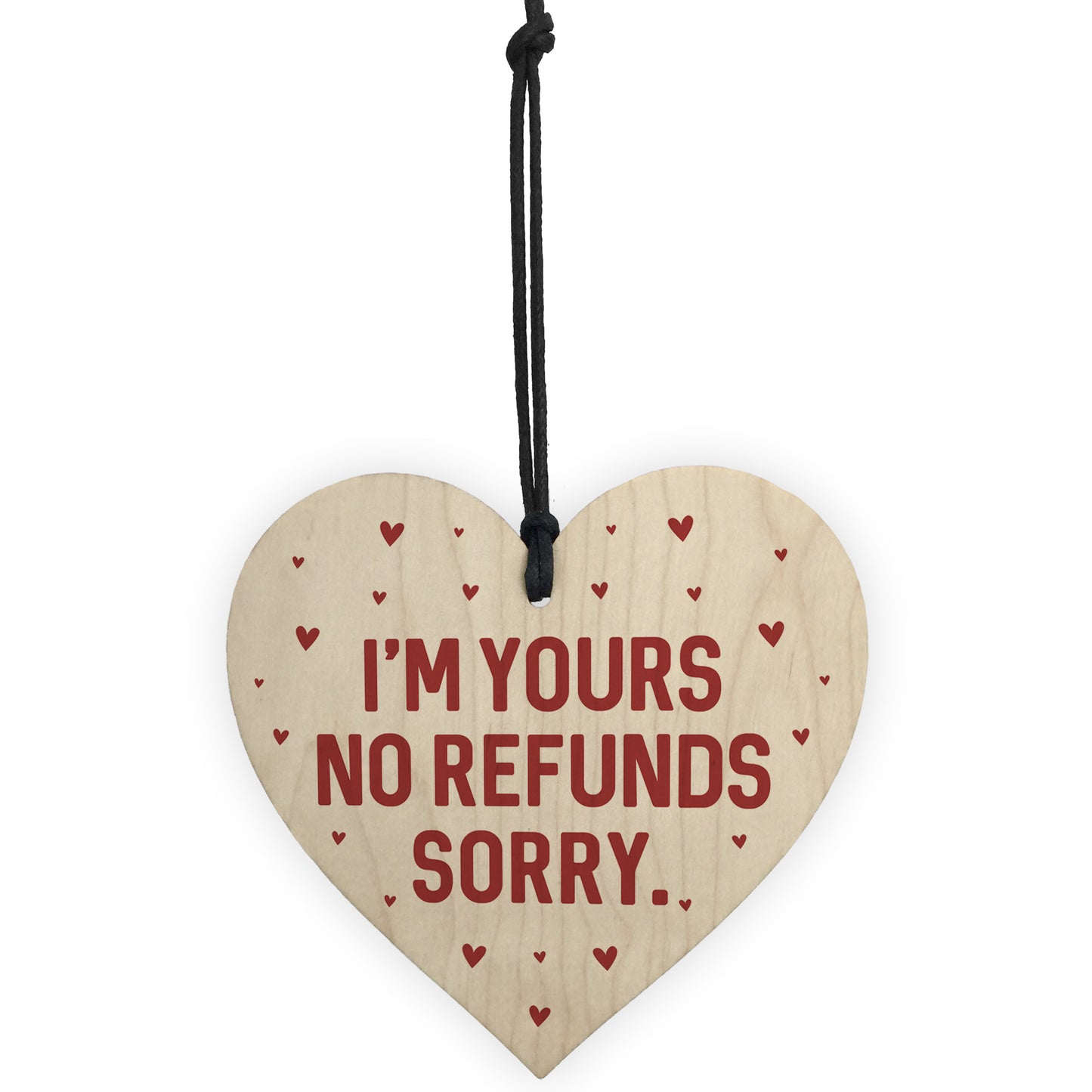 Funny Gift For Boyfriend Girlfriend Husband Wife Wood Heart