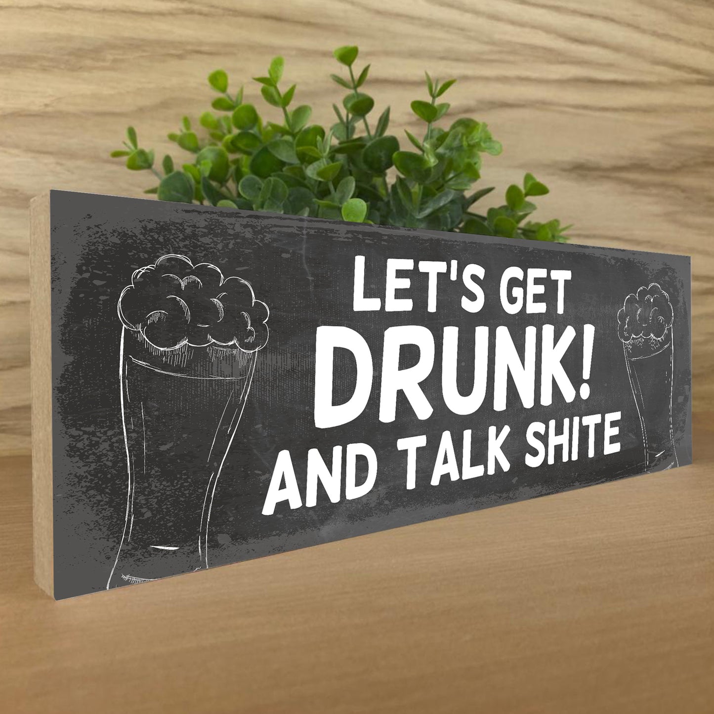 Funny Bar Sign Wooden Bar Sign Standing Plaque Man Cave Sign