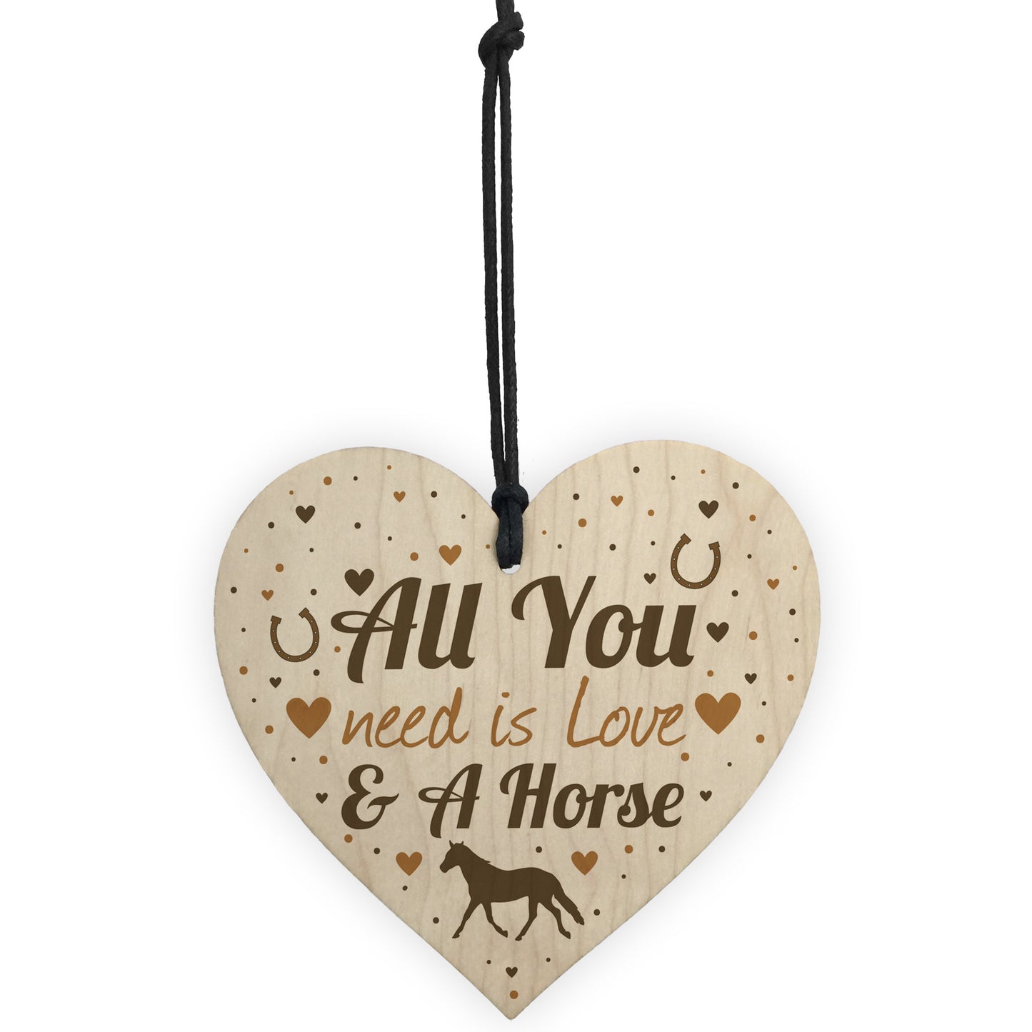 Horse Gifts For Girls Women Wooden Heart Stable Door Plaque