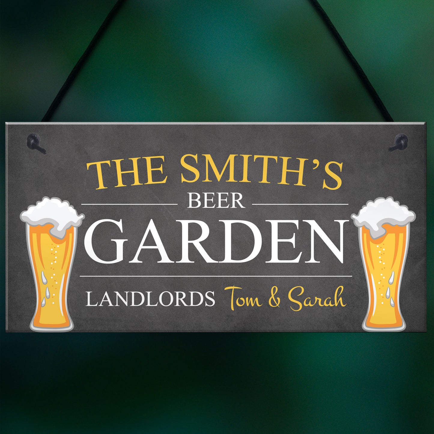 Beer Garden Sign For Man Cave Shed Decking Personalised Bar Sign