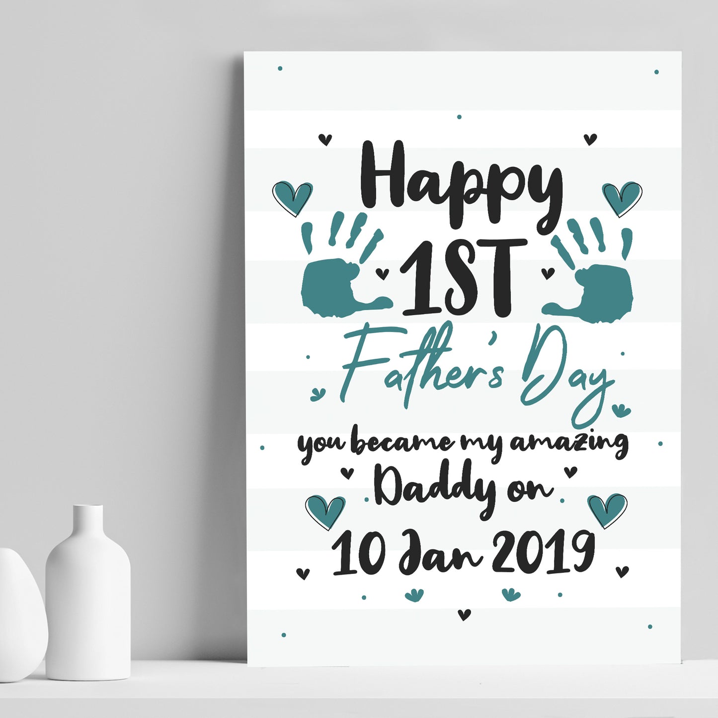 PERSONALISED 1st Fathers Day Gift From Daughter Son Keepsake