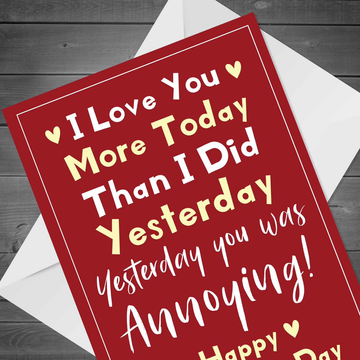 Joke Valentines Day Card For Him Her Funny Valentines Card