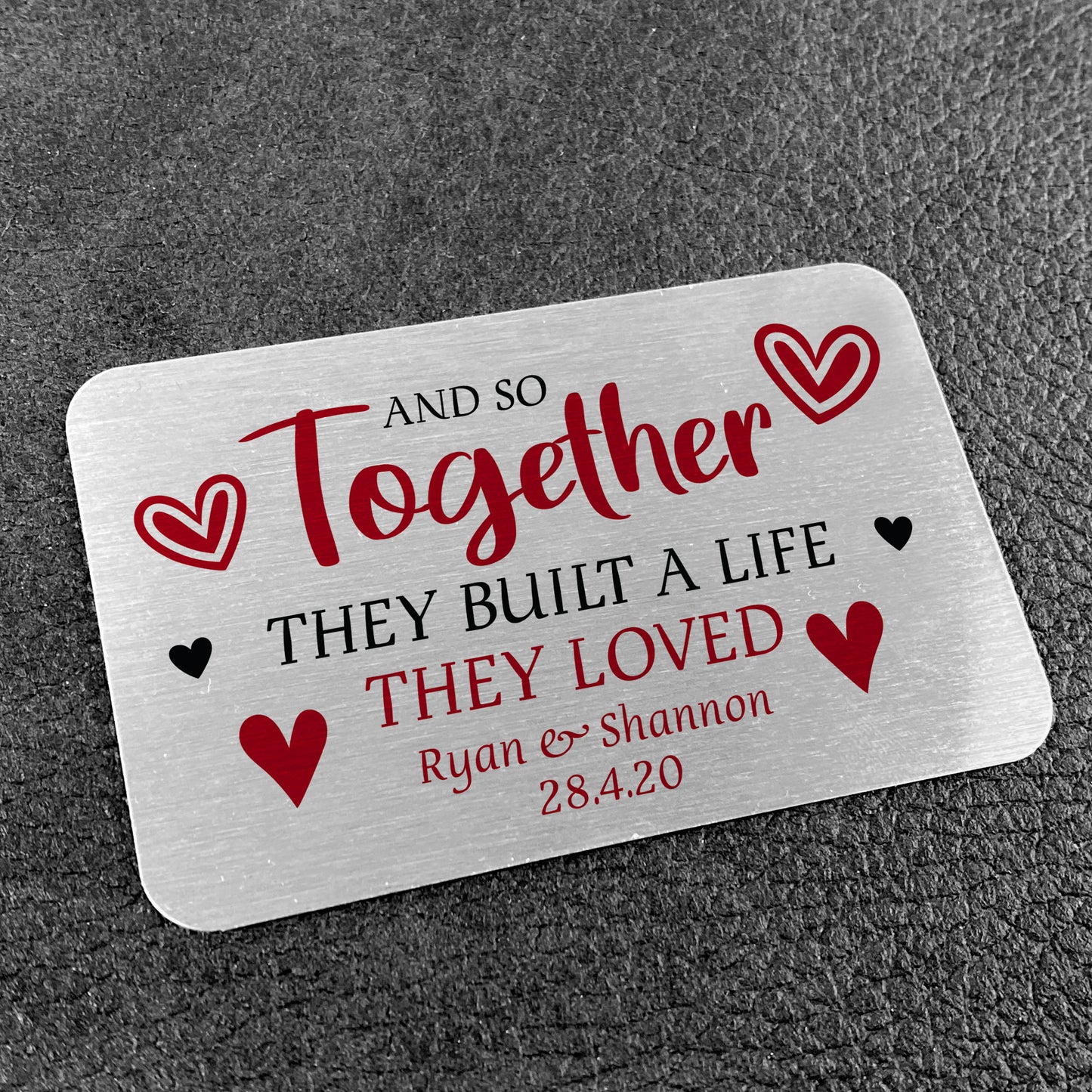 Anniversary Gifts For Him Her Personalised Wallet Insert
