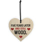 Funny 5th Anniversary Gift For Wife Husband Heart Gift For Him