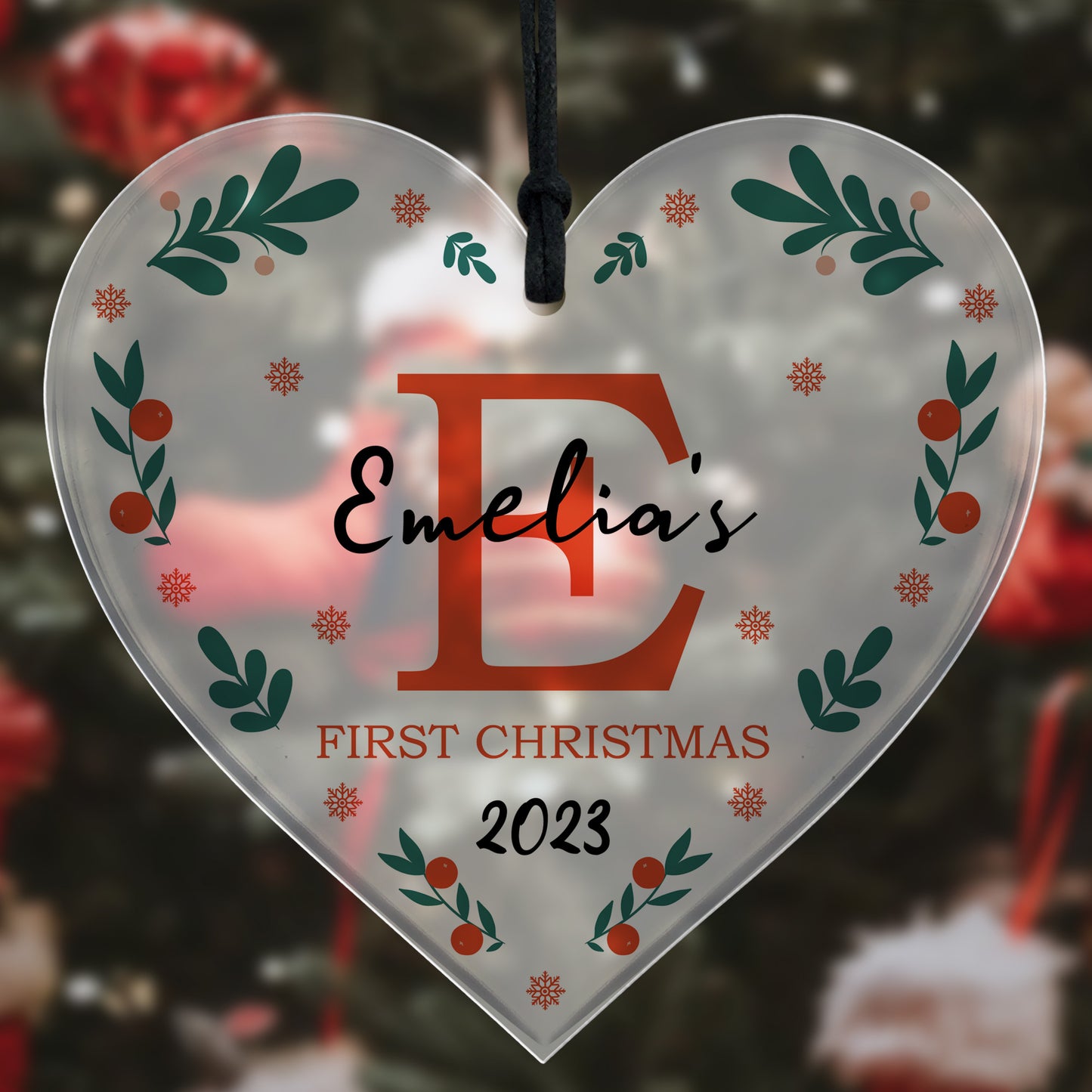 First Christmas Decoration Personalised Hanging Tree Decoration