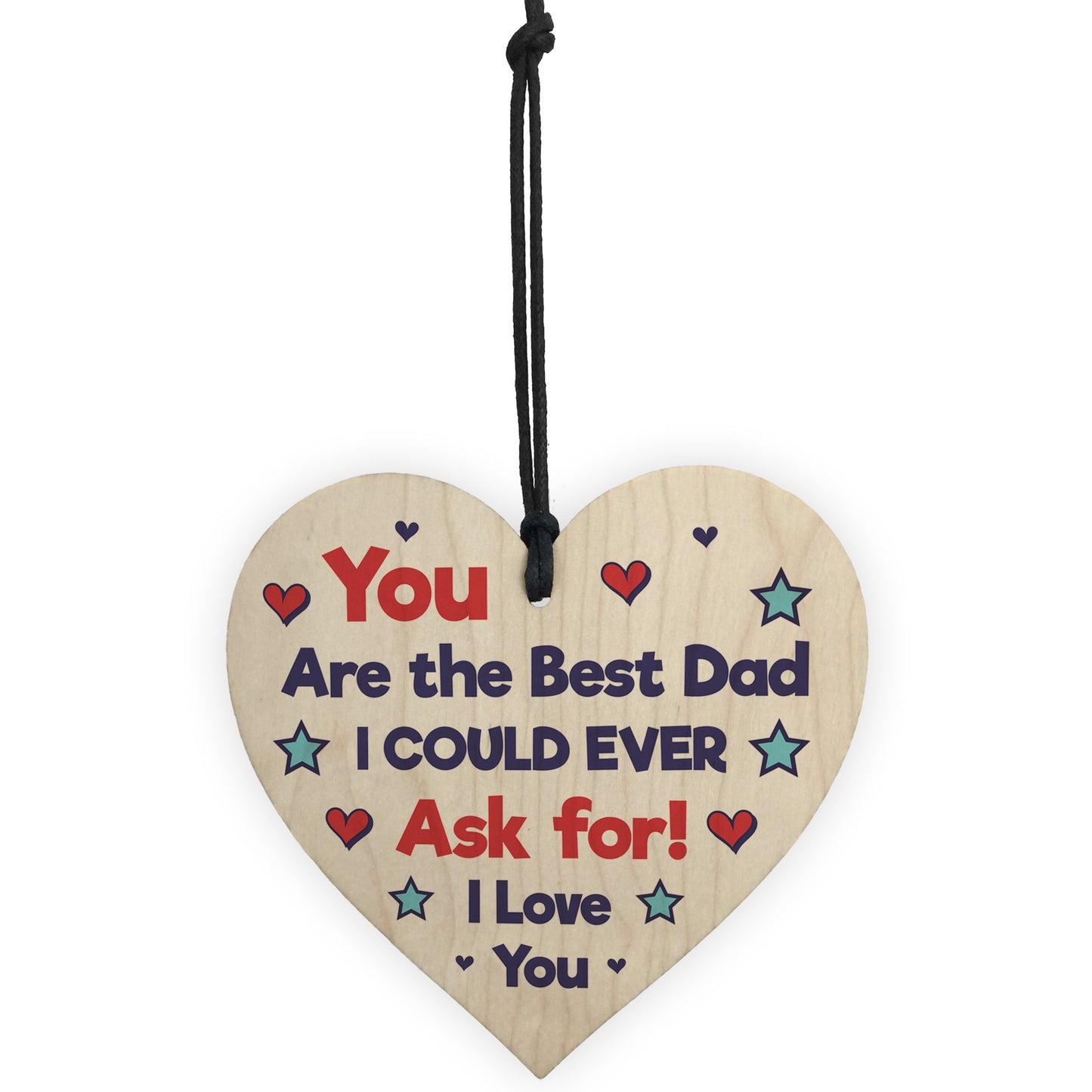Best Dad Gift For Birthday Wood Heart Thank You Gift For Dad