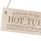 Red Ocean Hot Tub Wood Sign Engraved Hot Tub Signs & Plaques