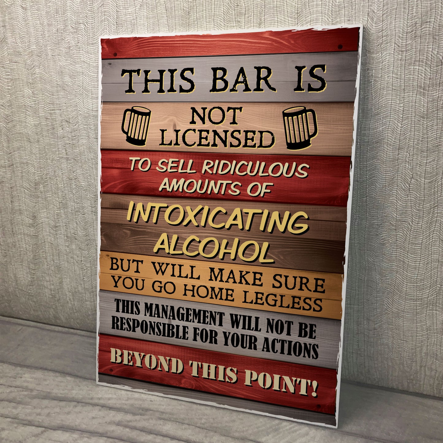 Bartender License Plaque Bar Signs For Home Pub Bar Garden