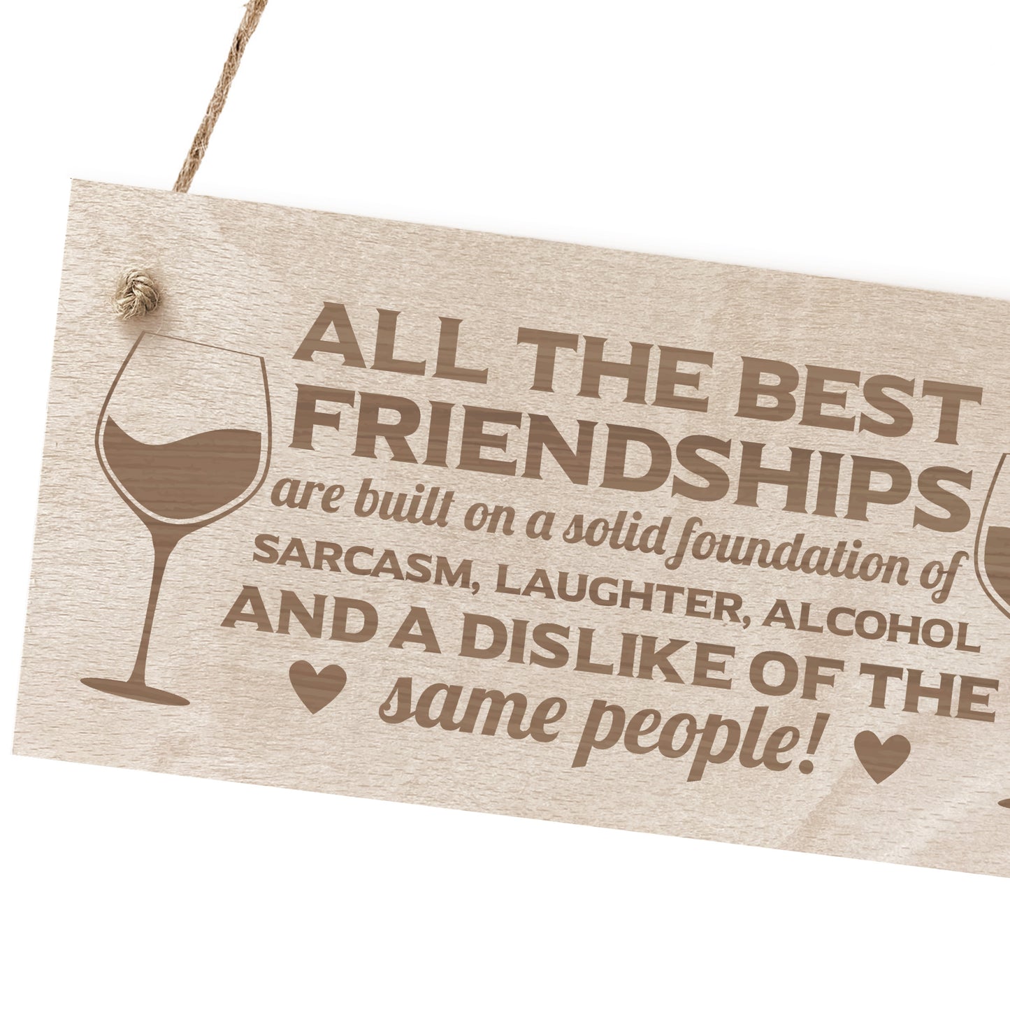 Best Friend Plaque Engraved Wood Sign Funny Friendship Plaque
