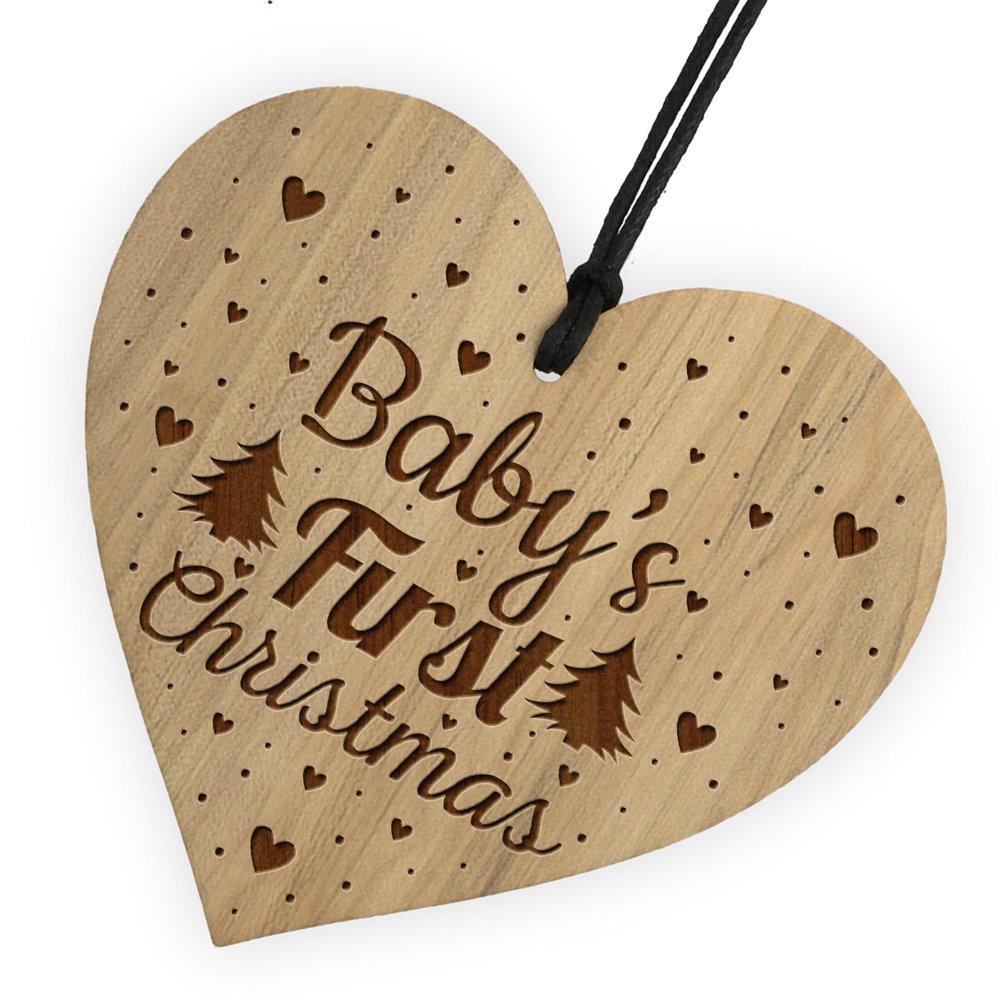 Babys First 1st Christmas Engraved Bauble Tree Decoration Gift