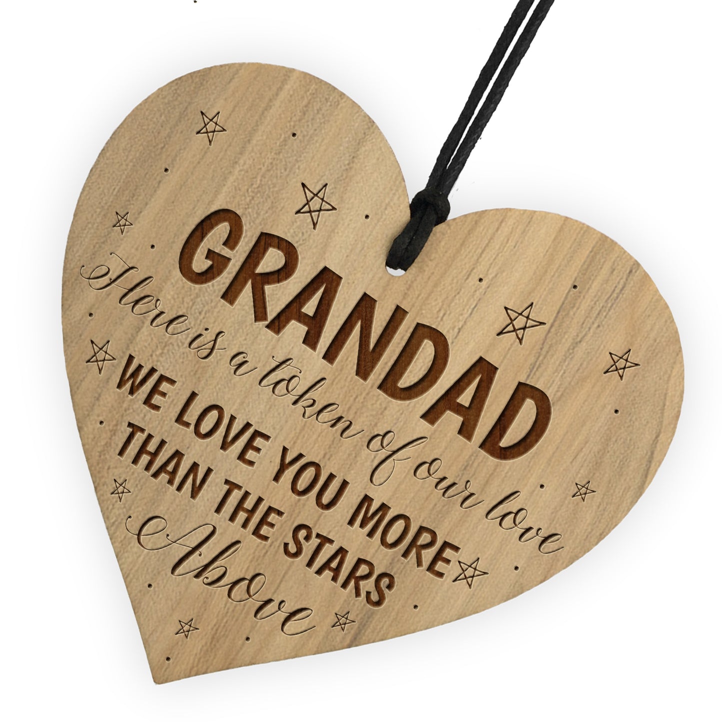 Grandad Gifts From Grandchildren Engraved Heart Birthday Xmas