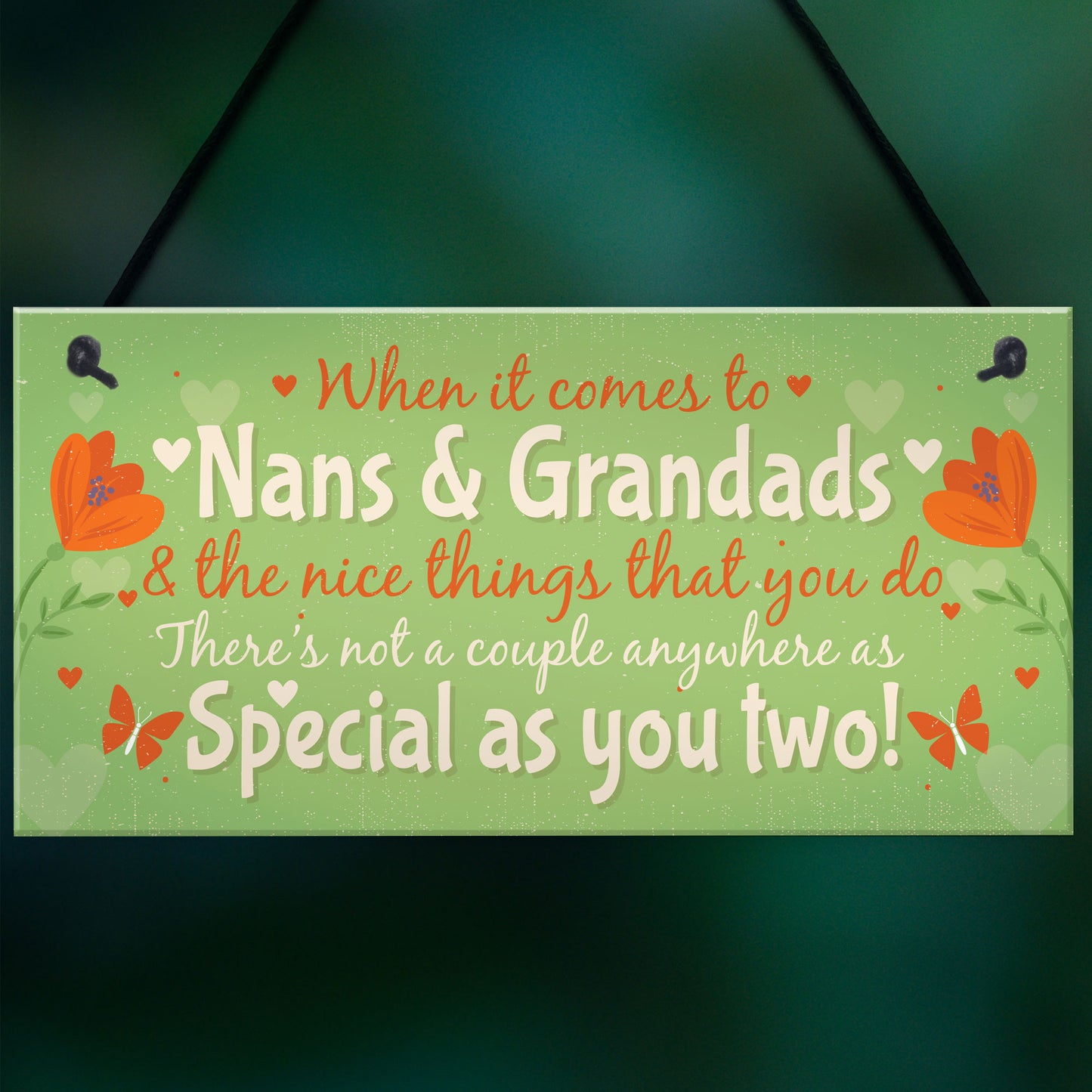 Gifts For NAN And GRANDAD Hanging Plaque Thank You Gift Keespake