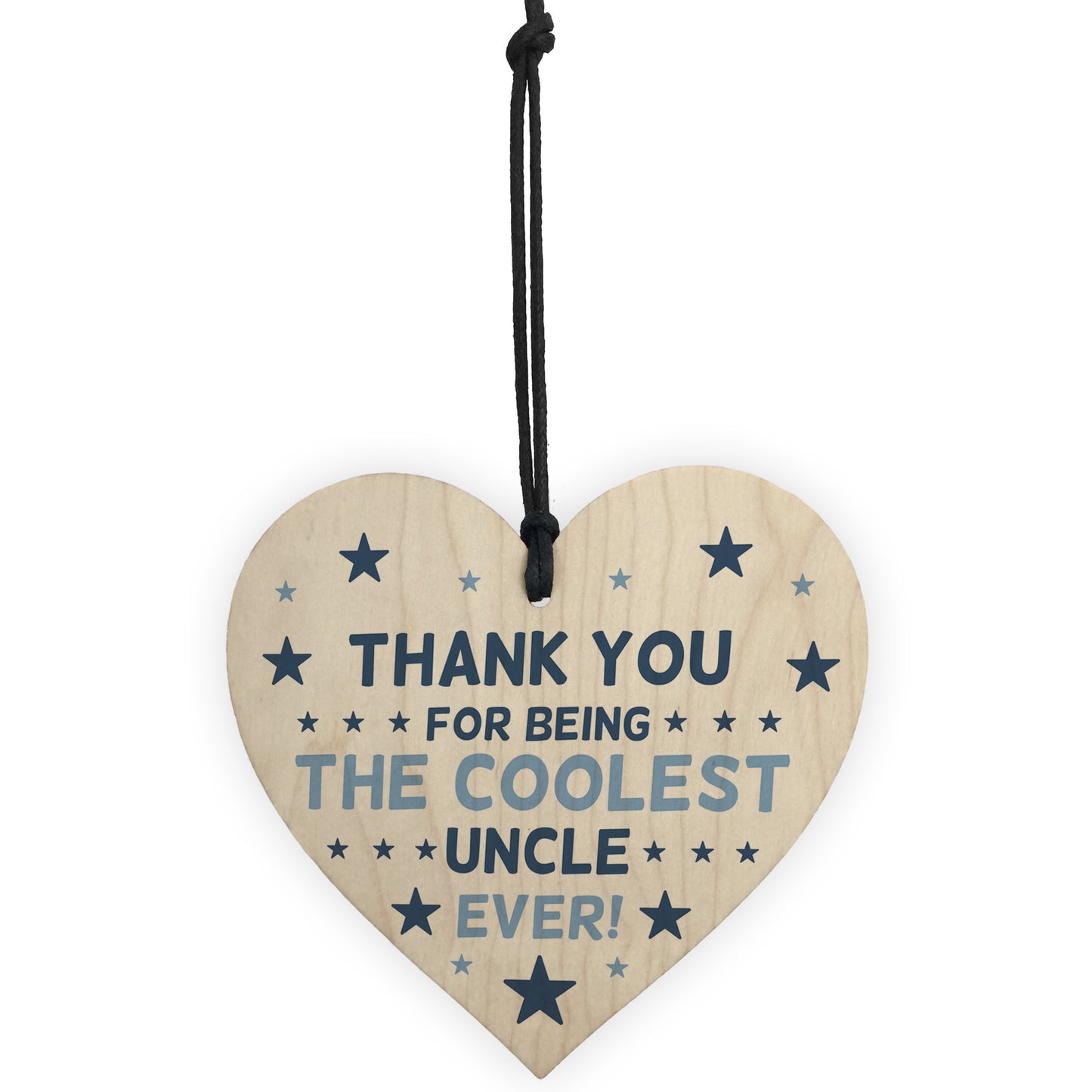 Gift For Coolest Uncle Birthday Christmas Wood Heart Novelty