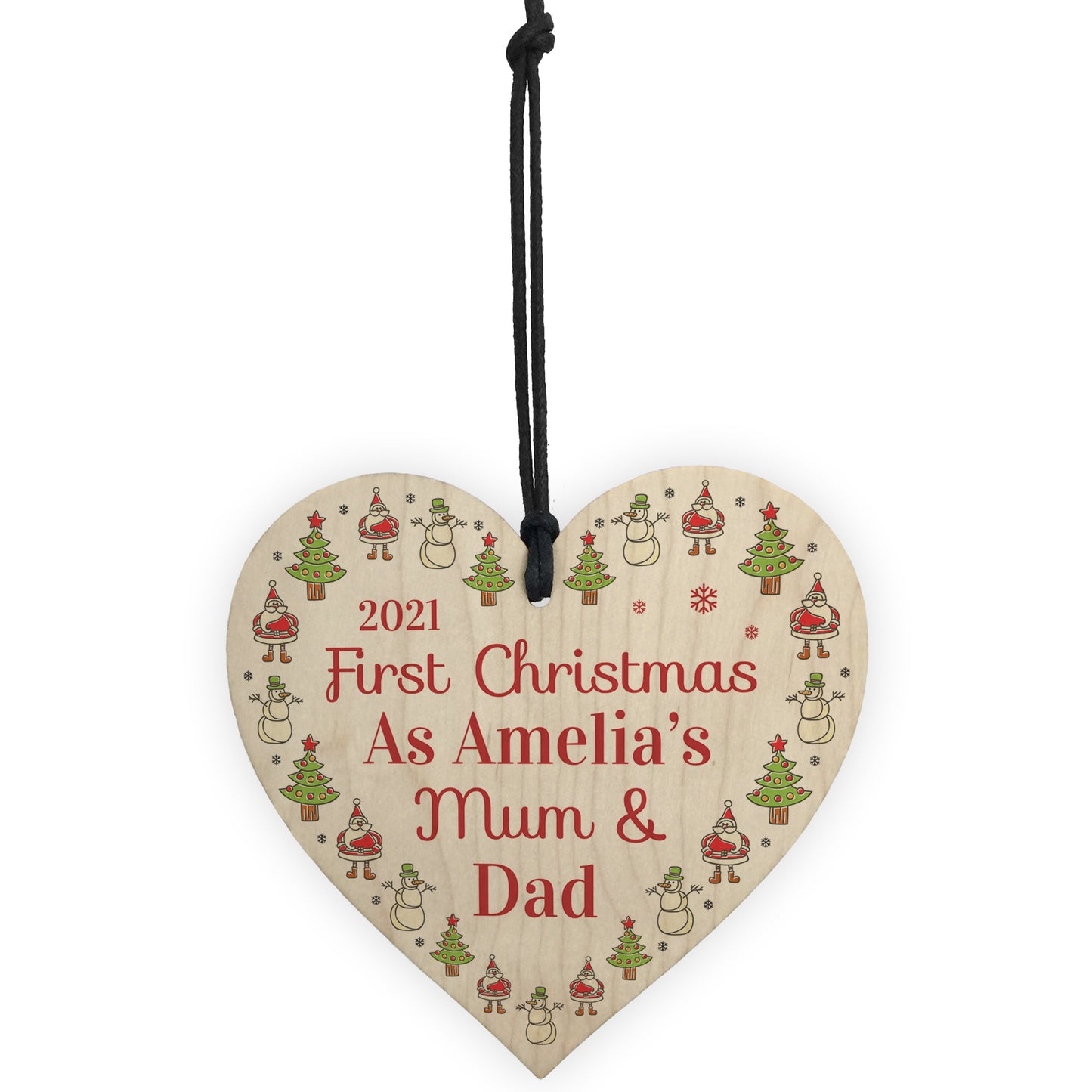 First Christmas As Mum Dad Bauble New Baby Gift Personalised