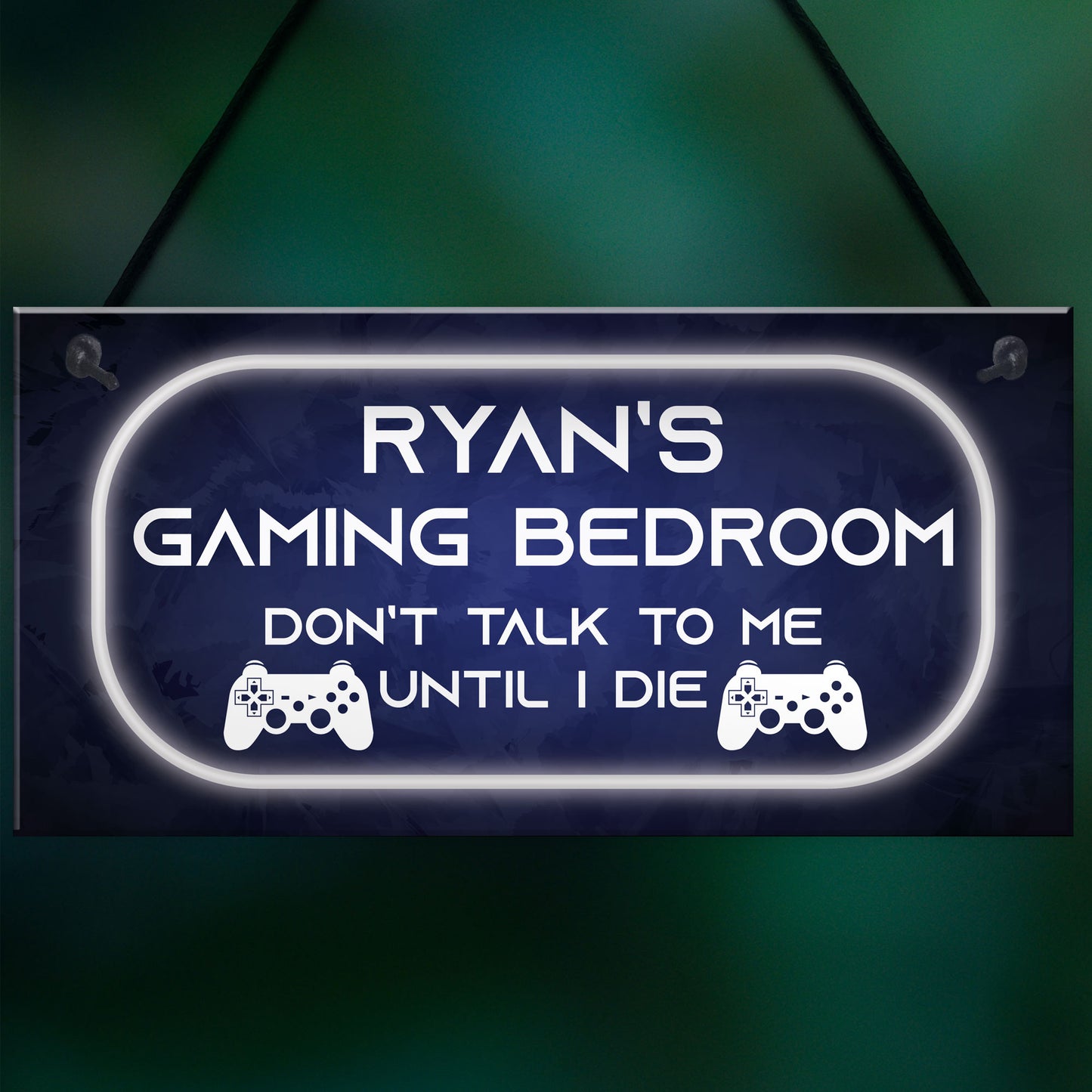 PERSONALISED Neon Effect Gaming Bedroom Sign PS4 Lover Gift